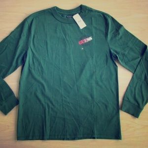 PACSUN / GUESS MEN'S STENCIL LOGO LONG SLEEVE M